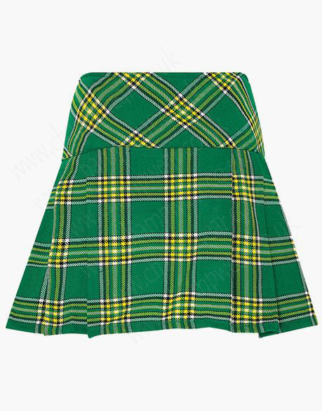 Women Irish Tartan Mini Skirt knife Pleated Wrap Skirt