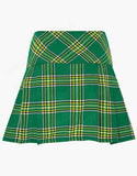 Women Irish Tartan Mini Skirt knife Pleated Wrap Skirt