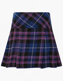Women Pride of Scotland Tartan Mini Pleated Wrap Skirt with Buckle and Straps