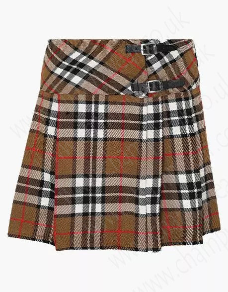Women's camel Thomson tartan skirt
