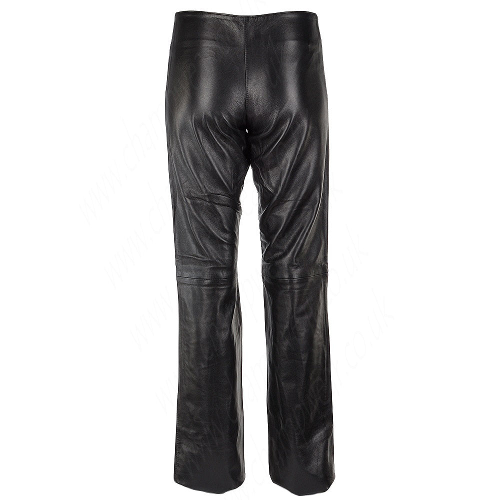 Womens Leather Black Pant
