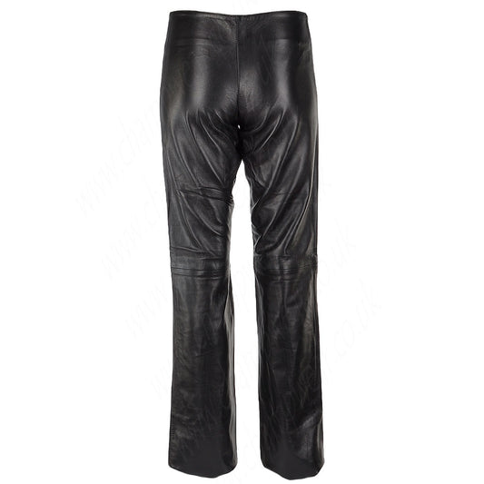 Womens Leather Black Pant