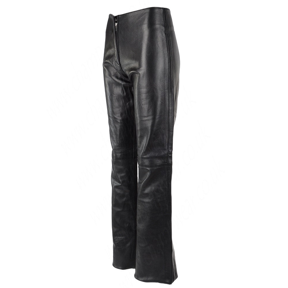 Womens Leather Black Pant