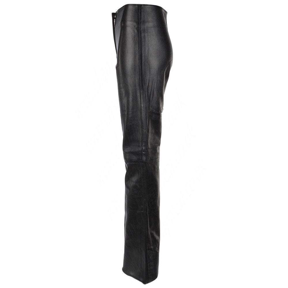 Womens Leather Black Pant