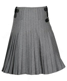 Grey Scottish Mens Traditional 8 Yard Kilt