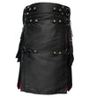 Mens Rainbow Hybrid Kilt Nylon Straps Black Cotton Scottish Utility