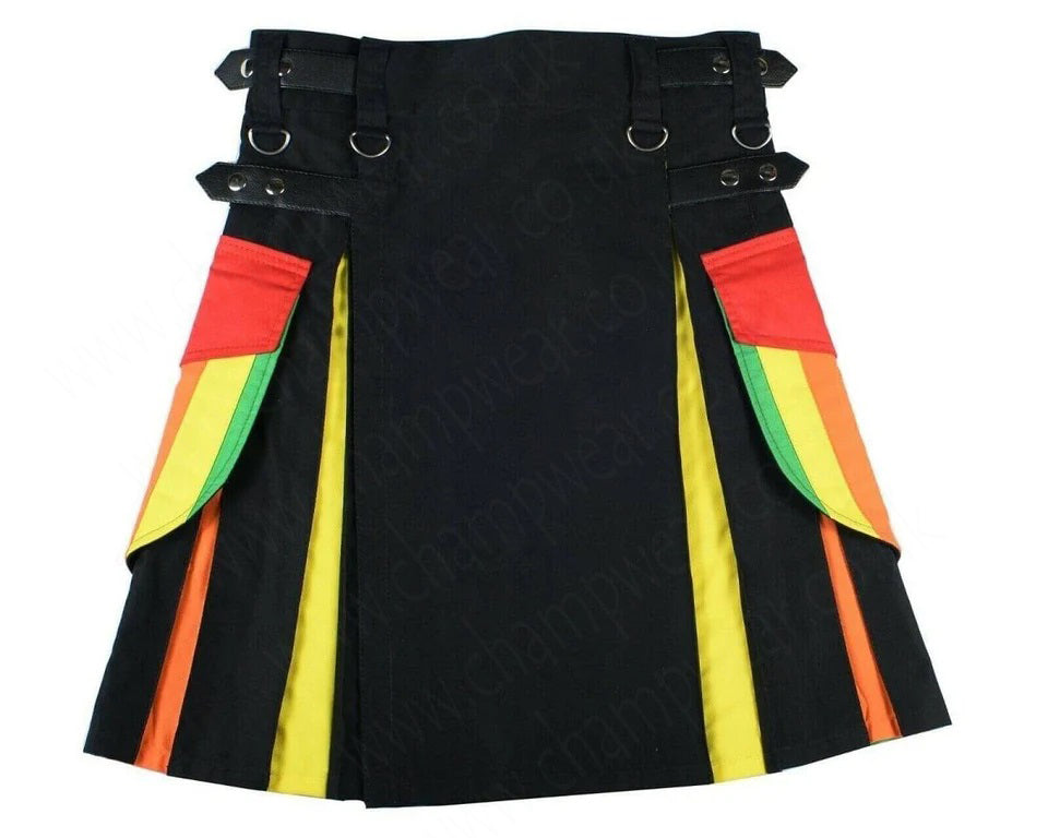 Mens Rainbow Utility Hybrid Kilt