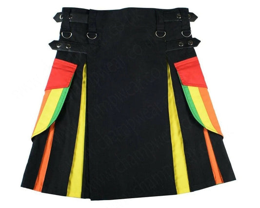 Mens Rainbow Utility Hybrid Kilt