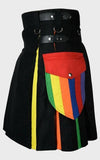 Mens Rainbow Utility Hybrid Kilt