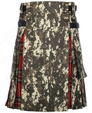Military Digital Camo Utility Hybrid Kilt Royal Stewart Tartan