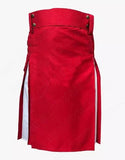 Red and White Utility Hybrid Kilt